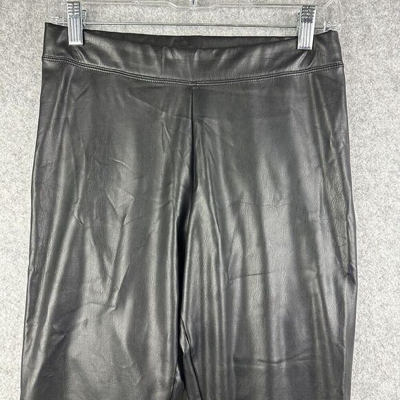 Express Faux Leather Pull On Pants Womens Small Black Skinny City Goth Leggings - Picture 7 of 14